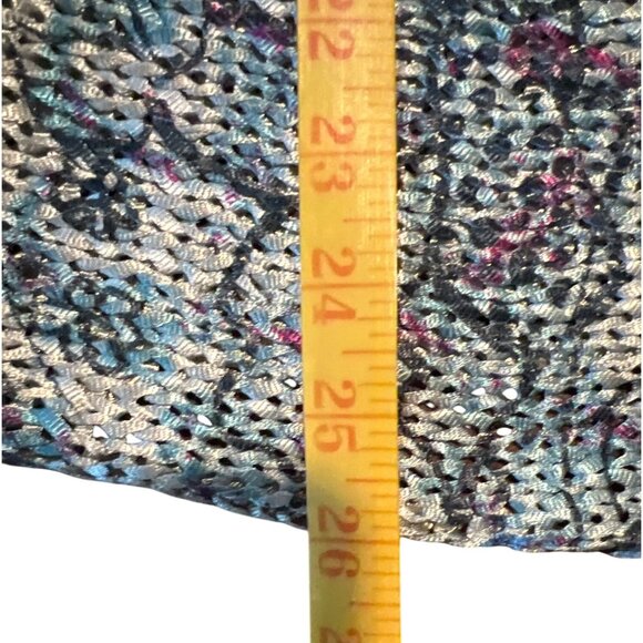 Anthropology Aldo Martins Floral Pattern Long Sleeve open knit Womens Cardigan - Picture 3 of 6